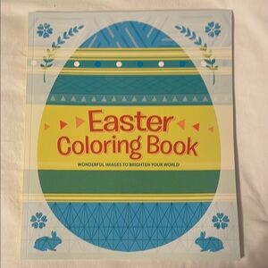 Easter Coloring Book with Blue and Yellow Cover